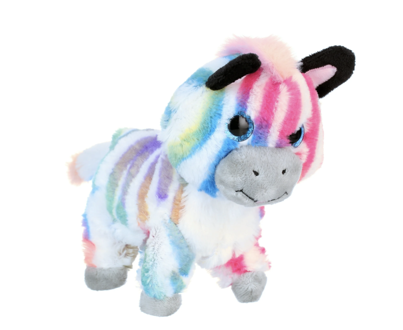 Peluche de cebra arcoíris