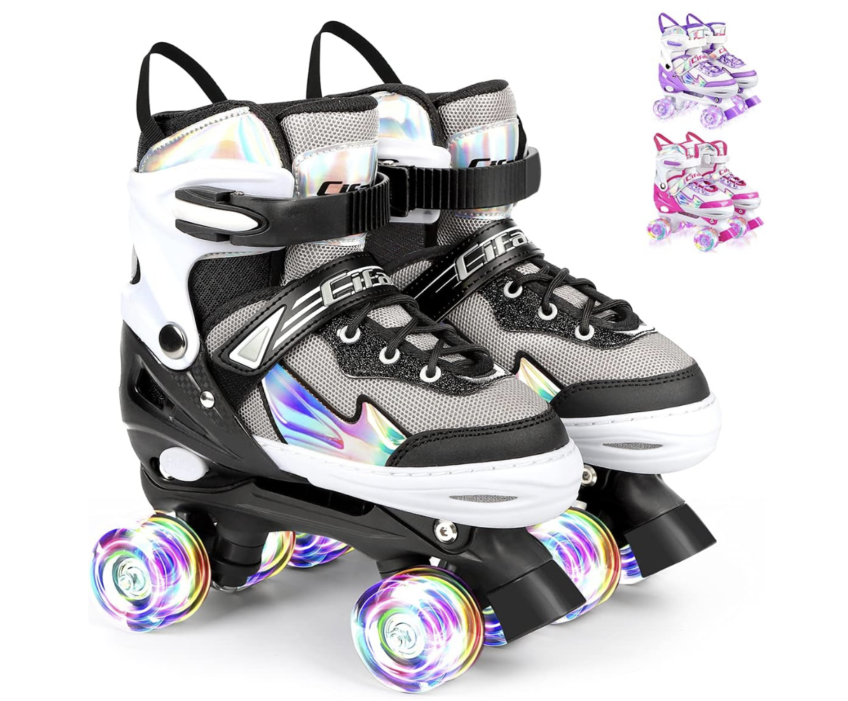 Patines de cuatro ruedas negro