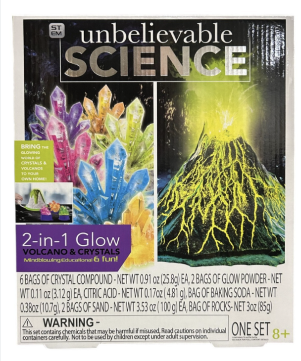 Ciencia increíble: volcán y cristales brillantes