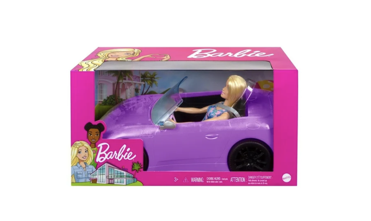 Barbie con auto deportivo
