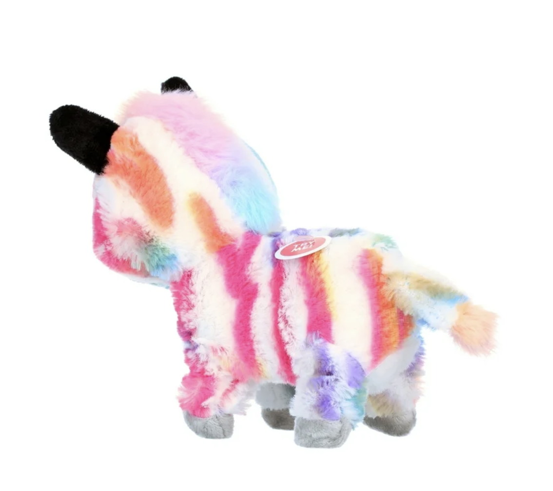 Peluche de cebra arcoíris
