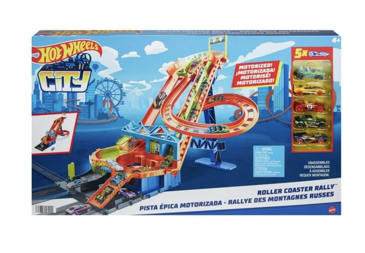Pista Hot Wheels City Rally Montaña Rusa Motorizada