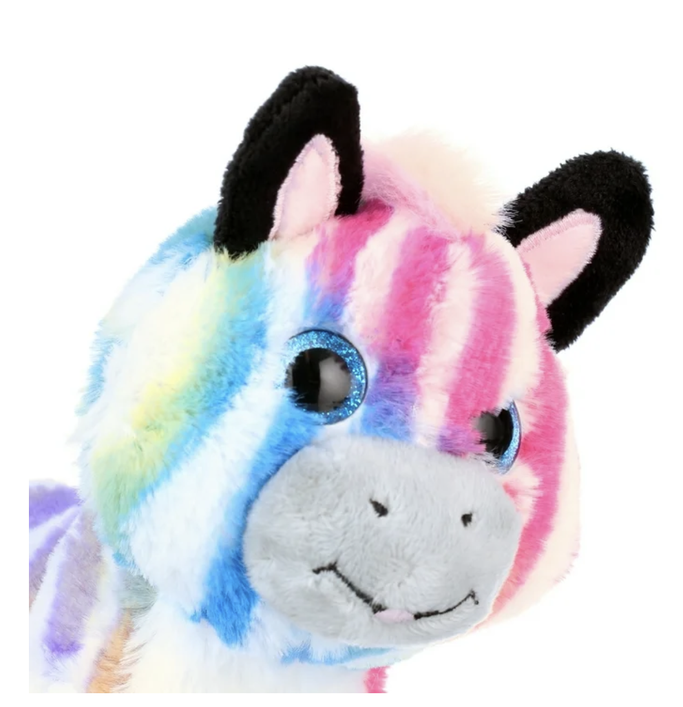 Peluche de cebra arcoíris