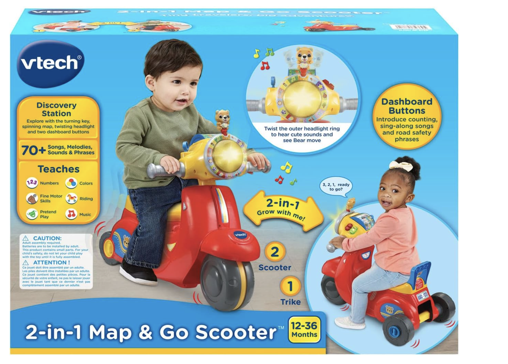 Vtech 2-en-1 Map & Go Scooter