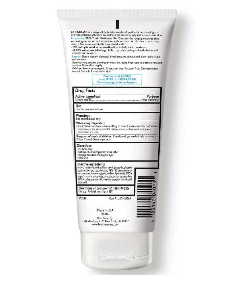 Gel limpiador Effaclar de La Roche-Posay