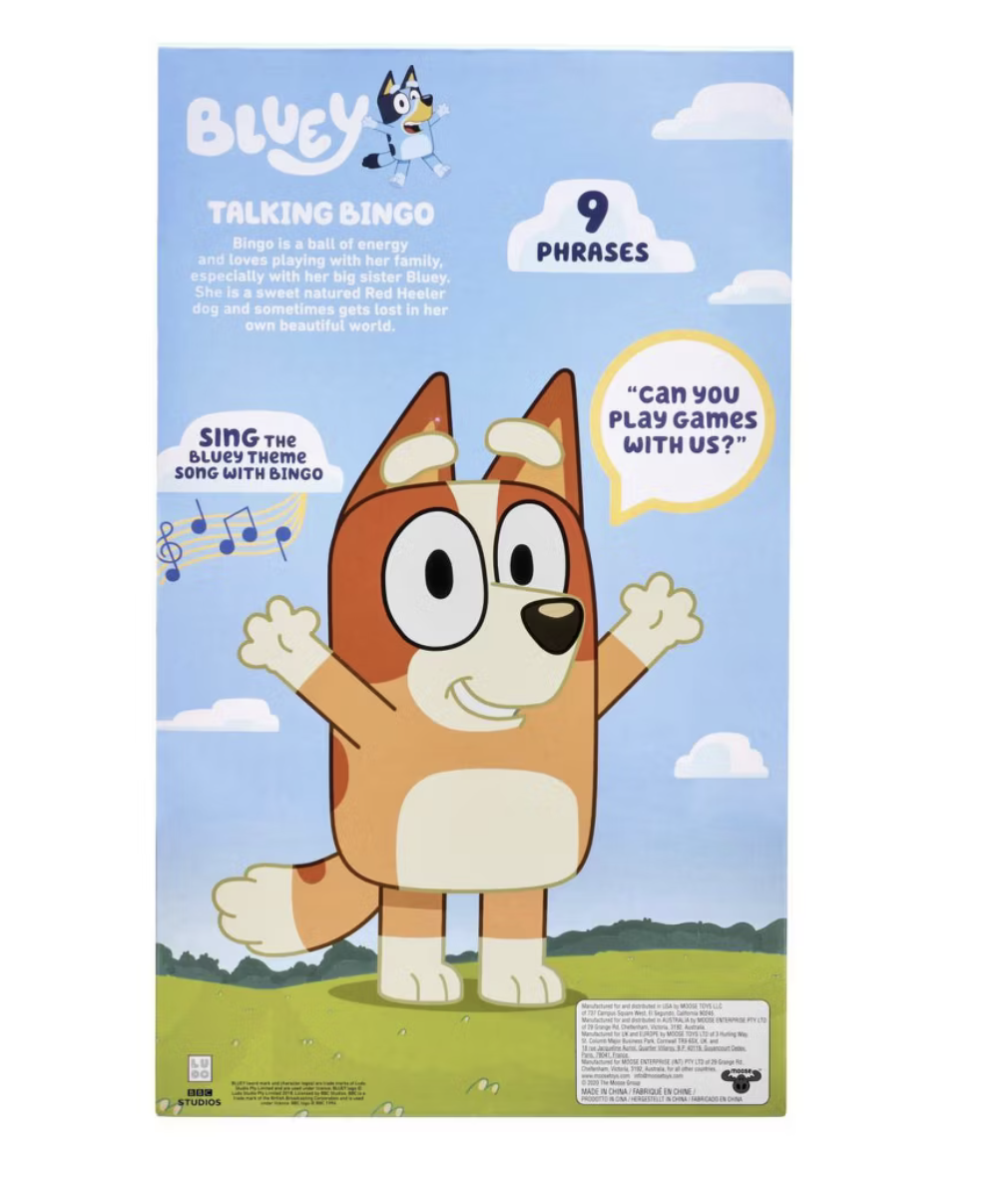 Bingo parlante de Bluey