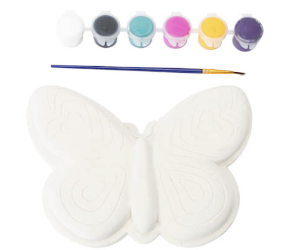 Piedra decorativa mariposa para pintar