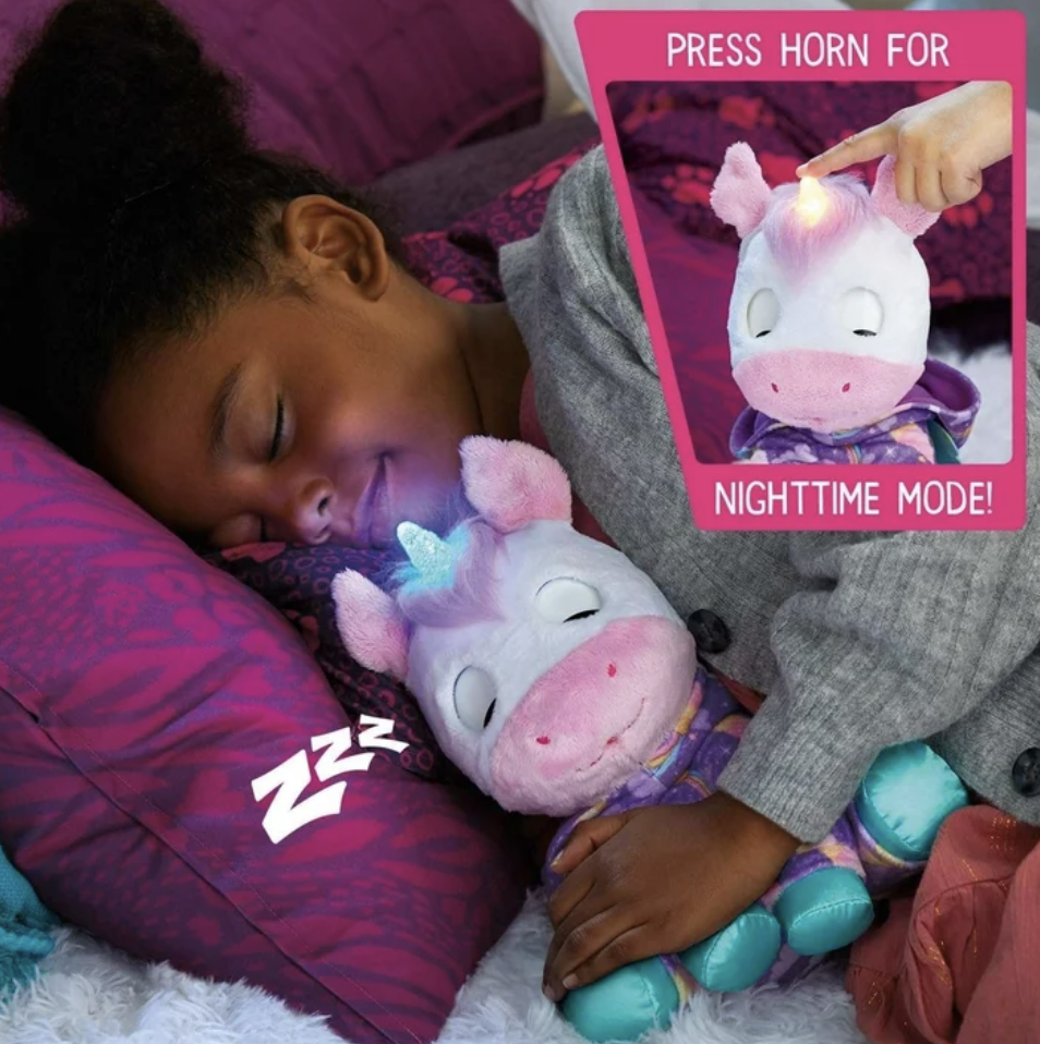 Unicornio de peluche interactivo