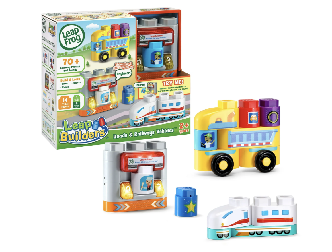LeapFrog LeapBuilders: Vehículos de carreteras y ferrocarriles