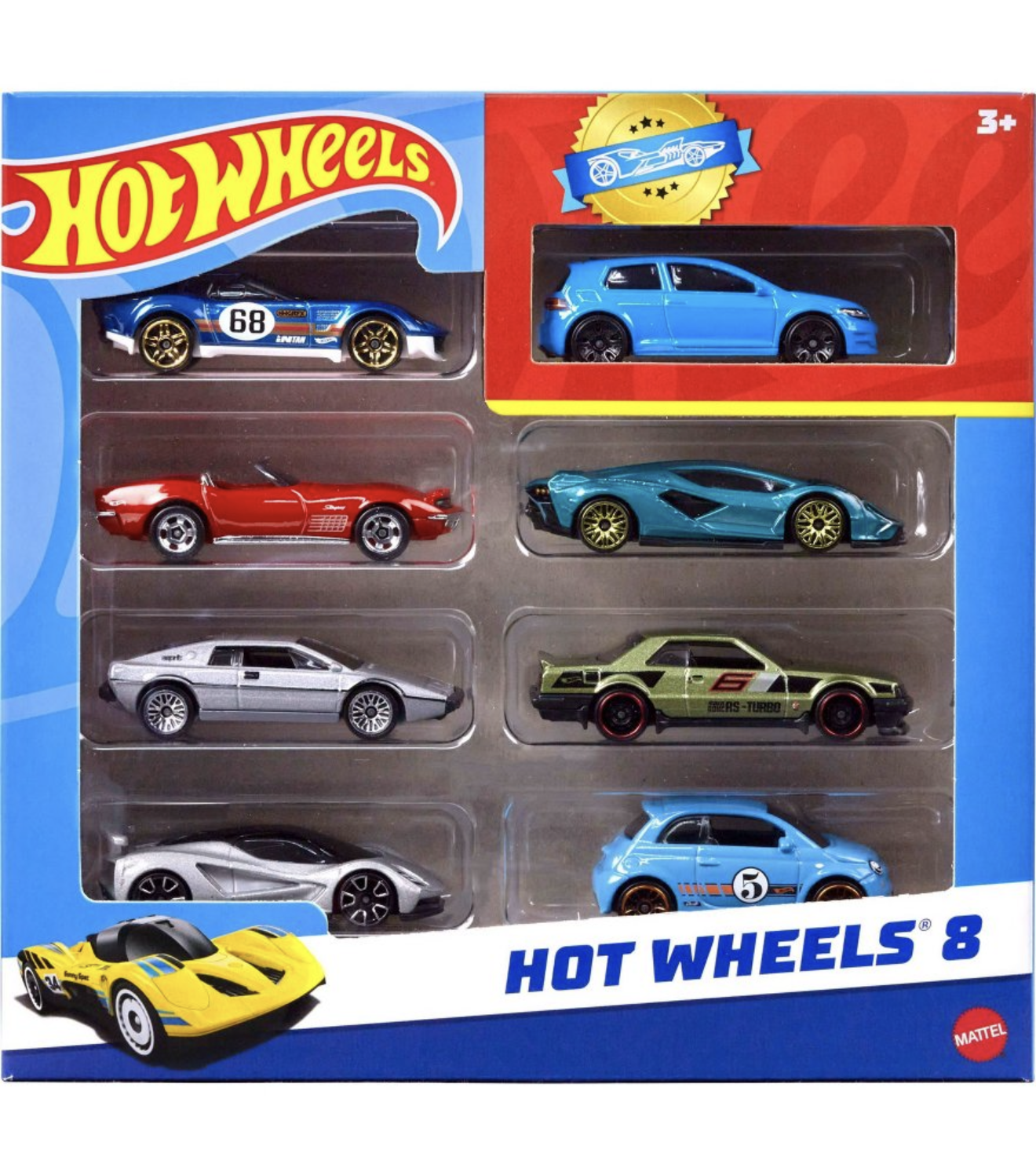 Hot Wheels set de 8 entre carros y camionetas con 1 carro exclusivo 
