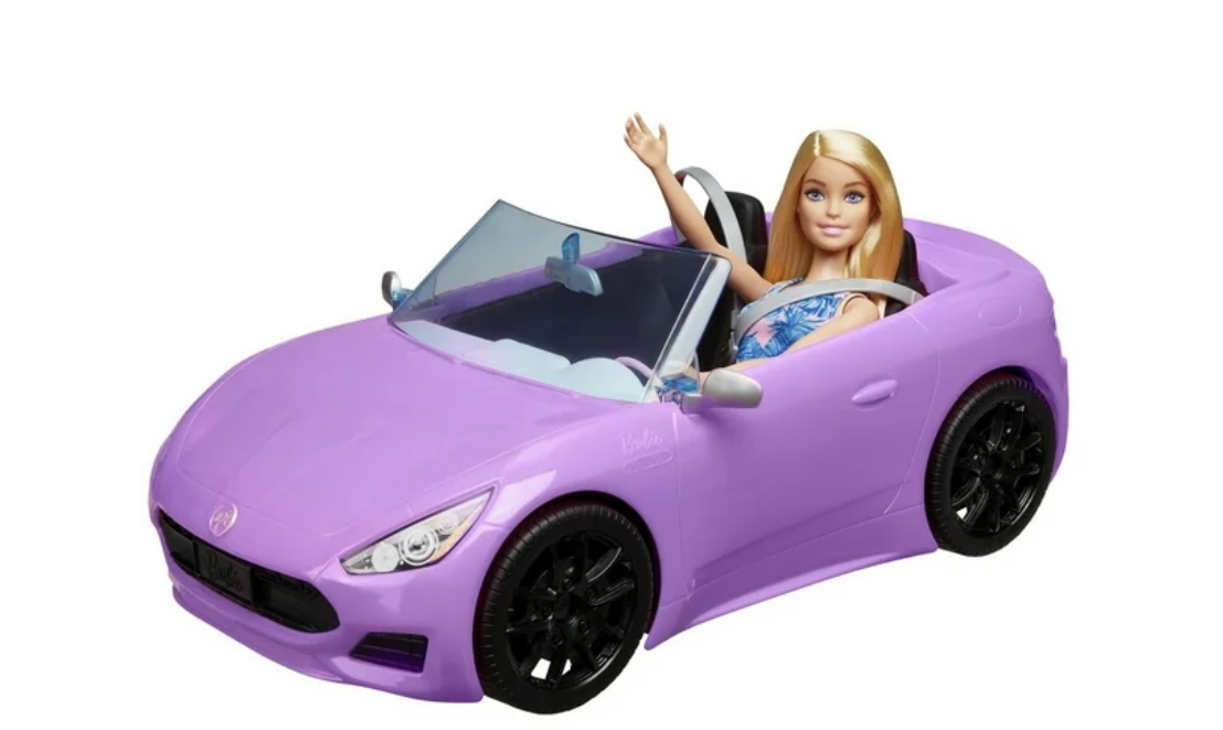 Barbie con auto deportivo