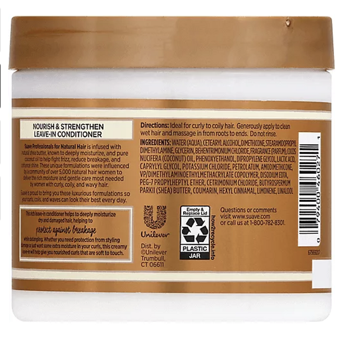 Acondicionador sin enjuague Suave con manteca de karité y aceite de coco