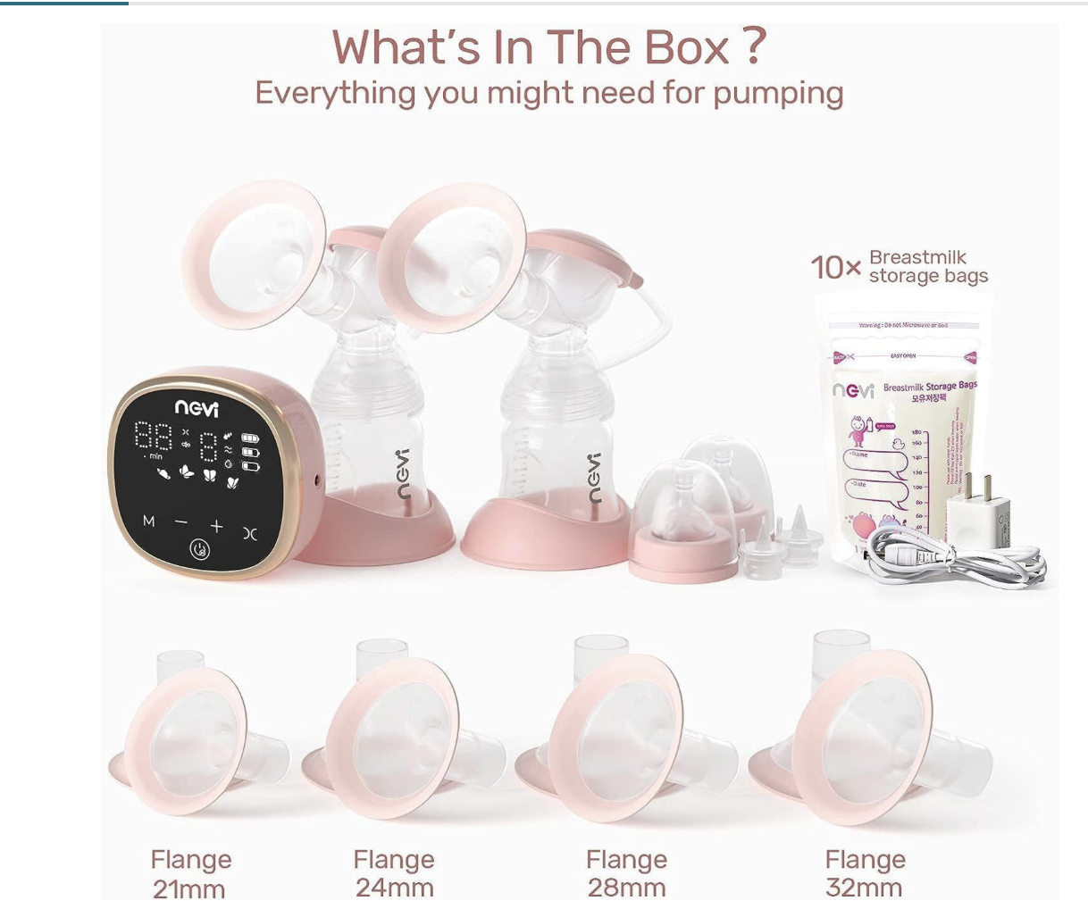 Extractor de leche eléctrico doble