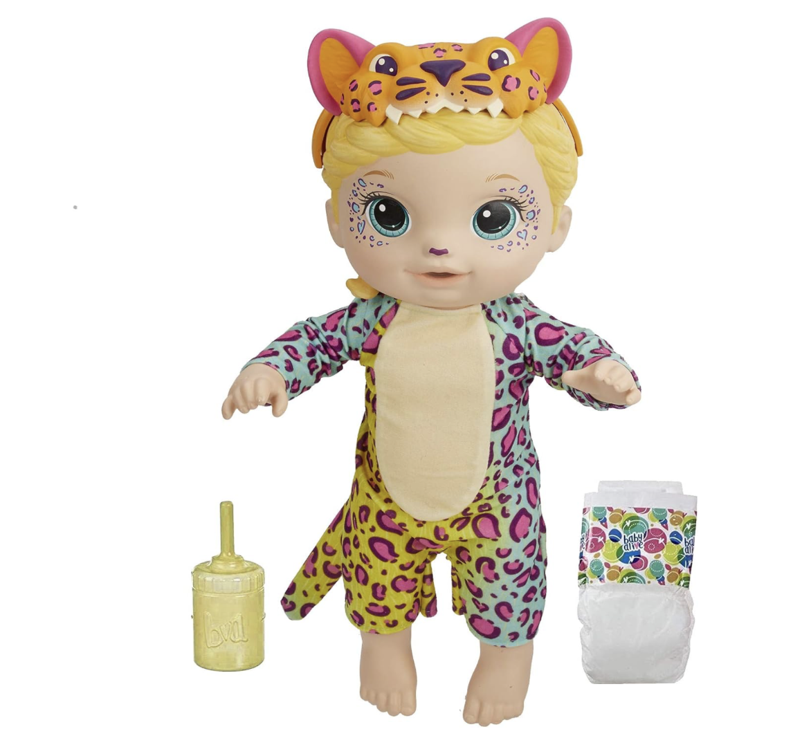 Muñeca Baby Alive disfraz de leopardo