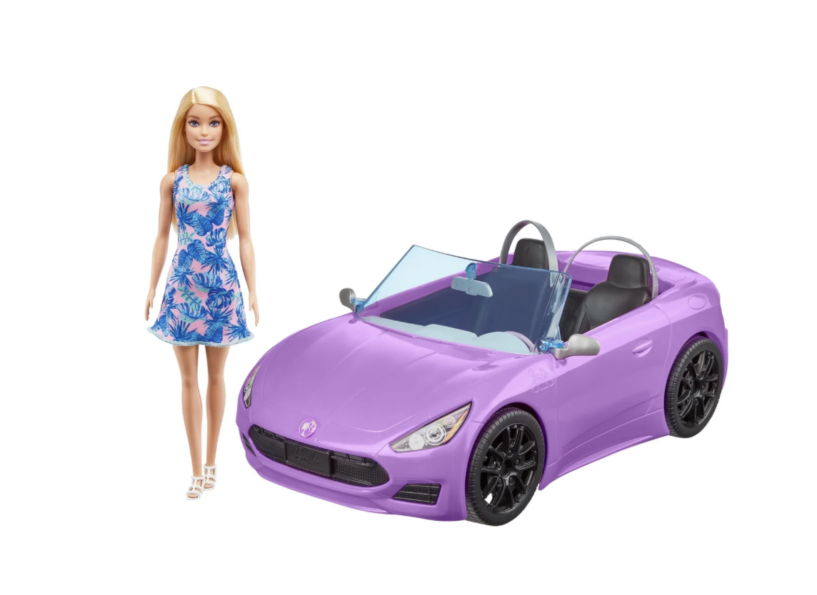 Barbie con auto deportivo
