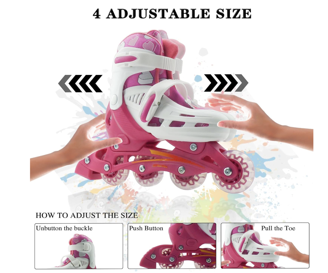 Patines en línea infantiles talla Kids(J10-J12.5)US