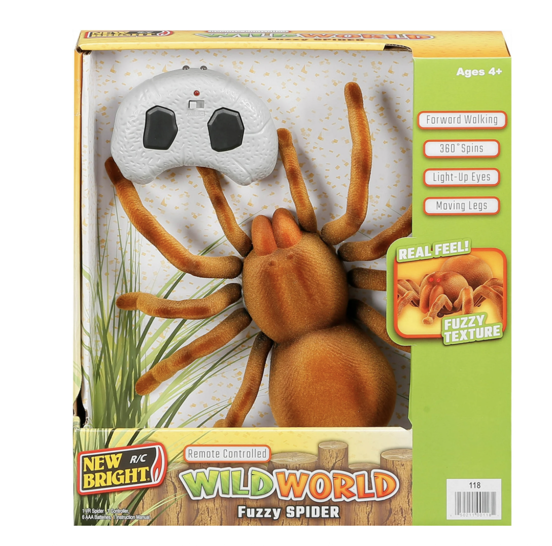 Araña peluda a control remoto