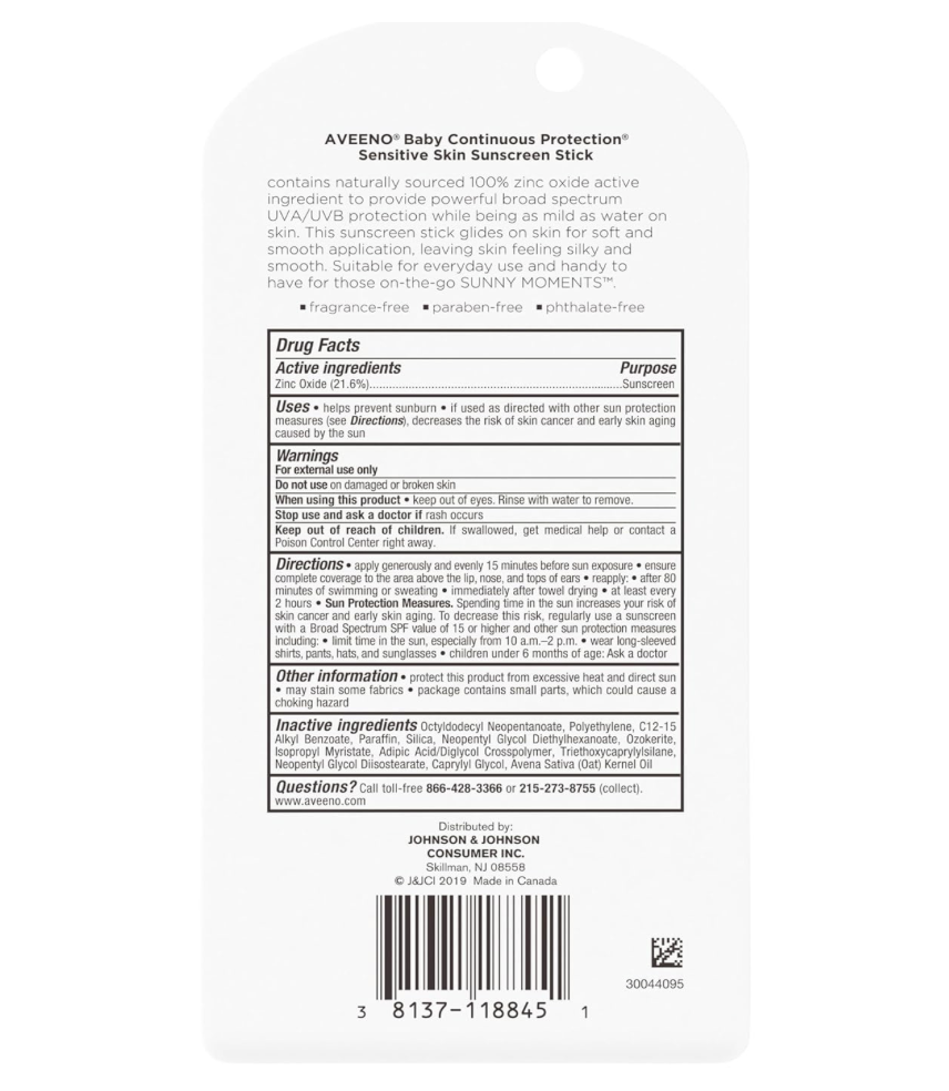 Aveeno Baby Continuous Protection Sensitive Skin SPF 50