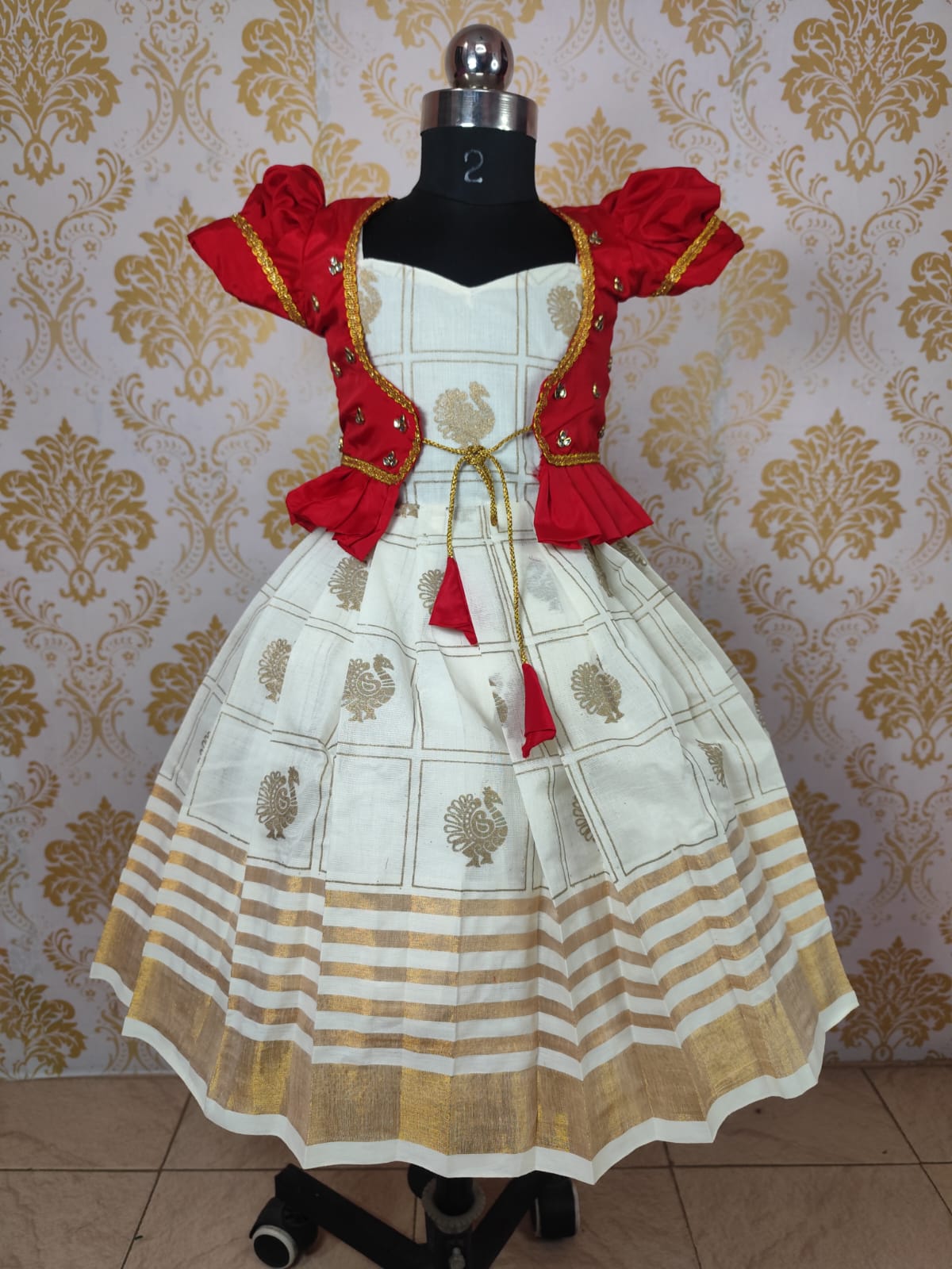 DIKSHA-RED WITH WHITE