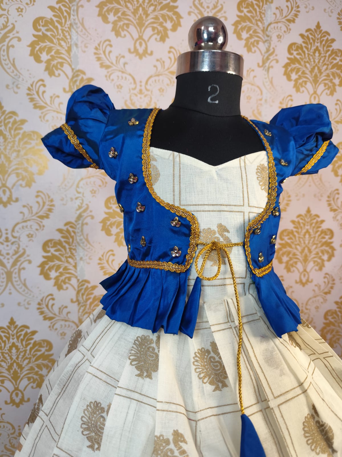 DIKSHA-BLUE WITH WHITE
