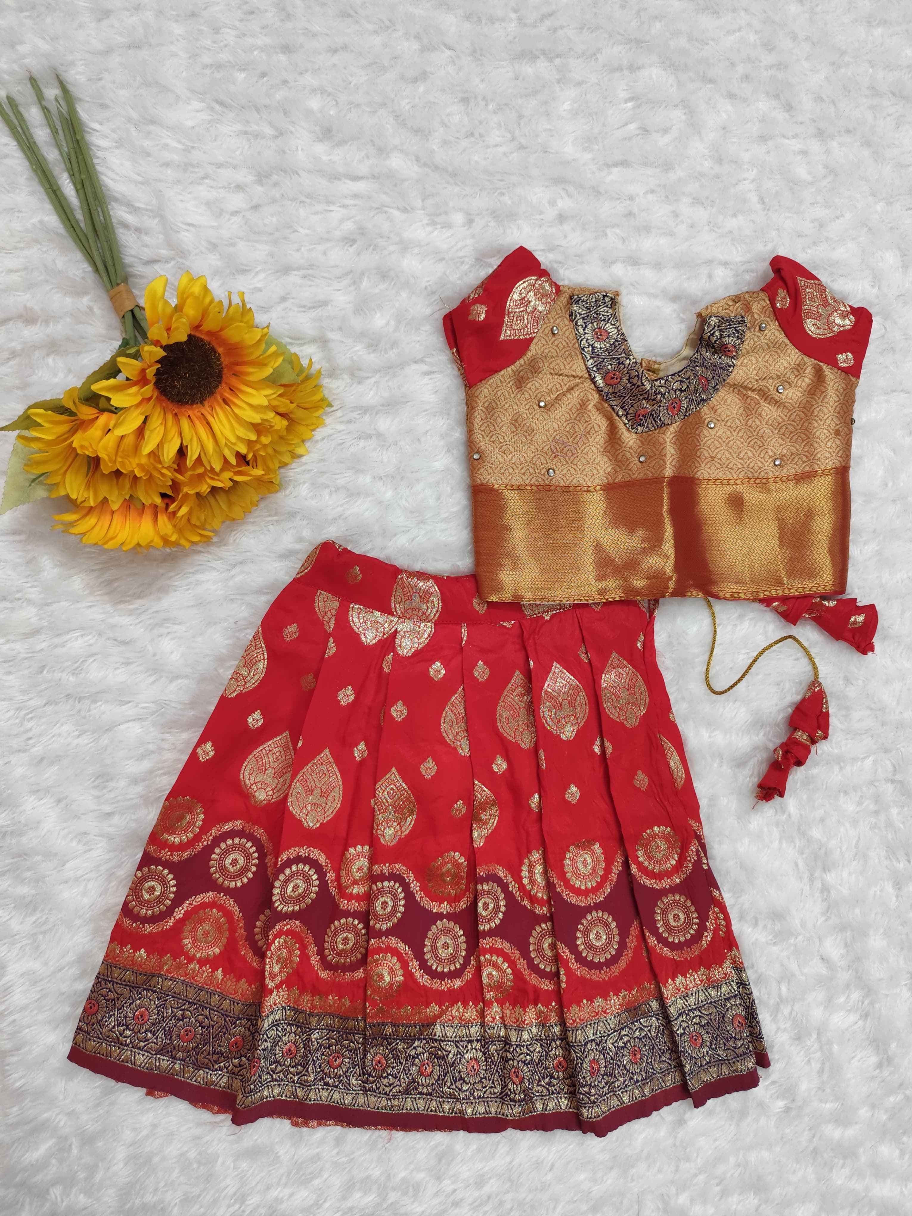 Traditional Indian Kids Lehenga Choli