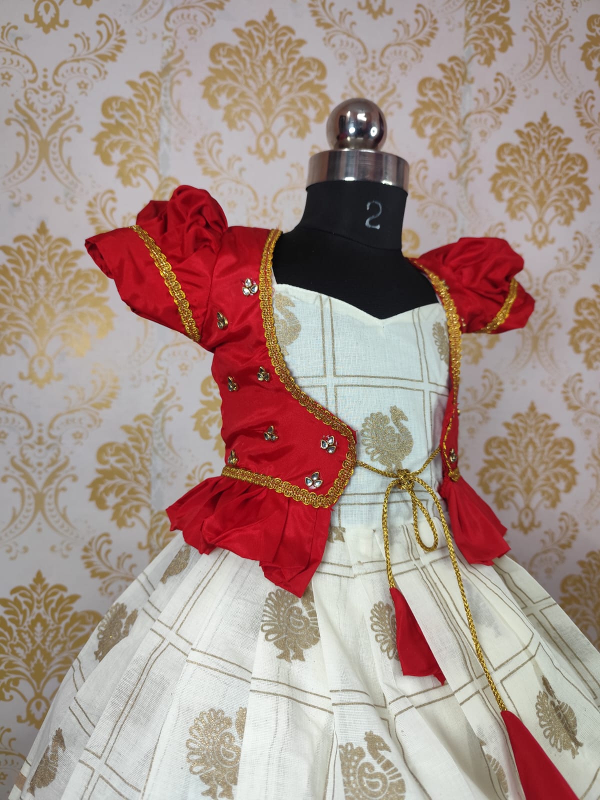 DIKSHA-RED WITH WHITE