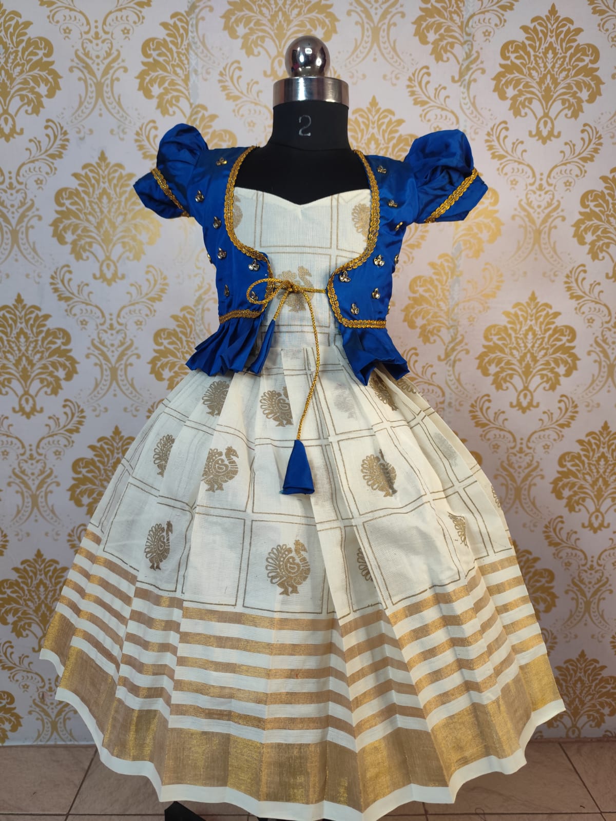 DIKSHA-BLUE WITH WHITE