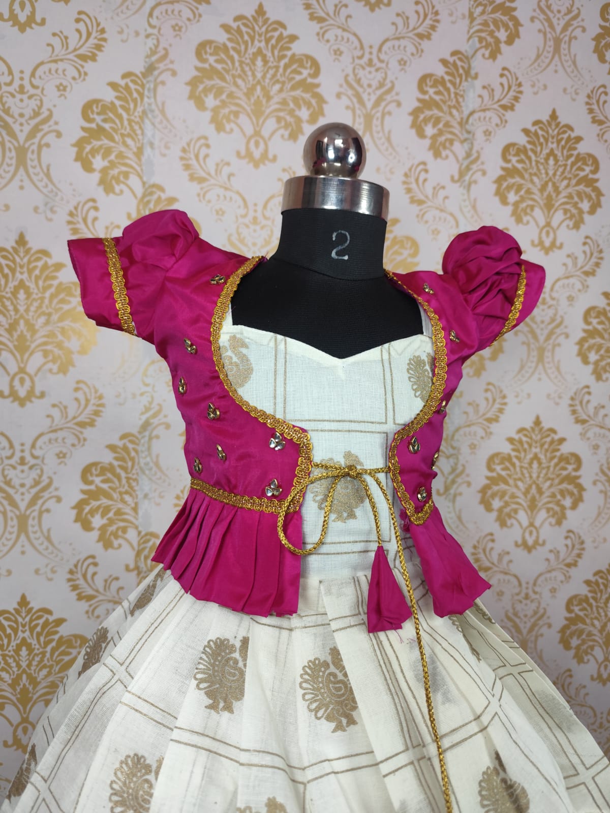 DIKSHA-PINK WITH WHITE