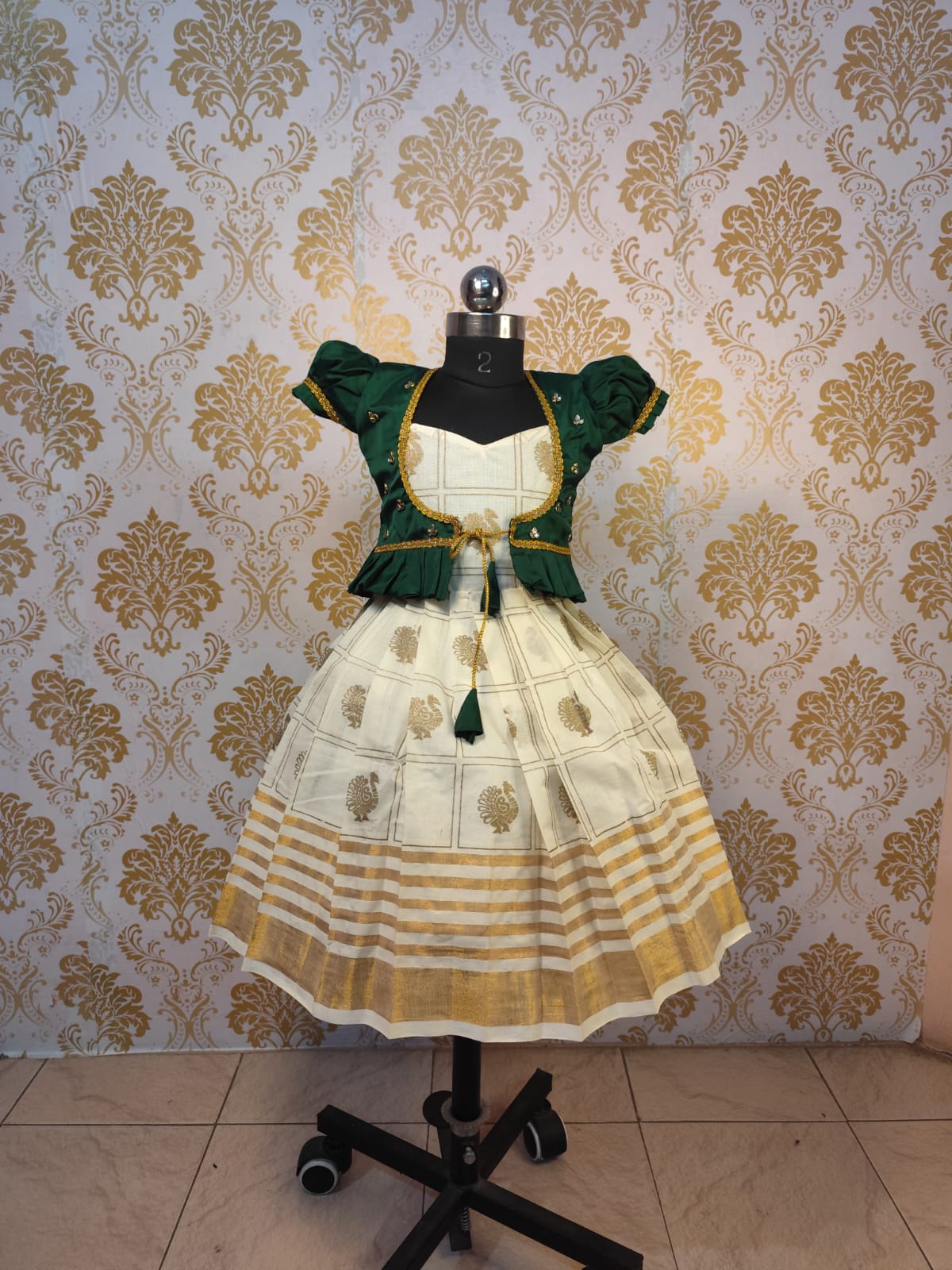 DIKSHA-GREEN WITH WHITE