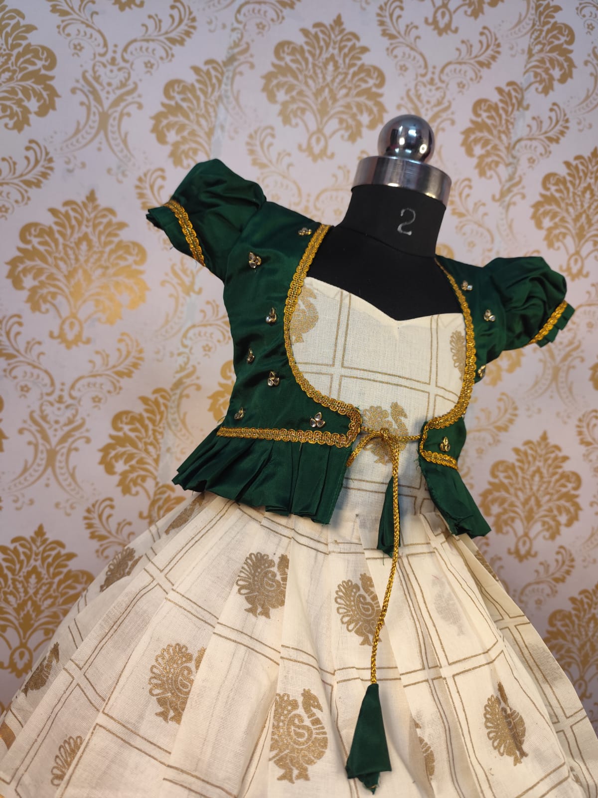 DIKSHA-GREEN WITH WHITE
