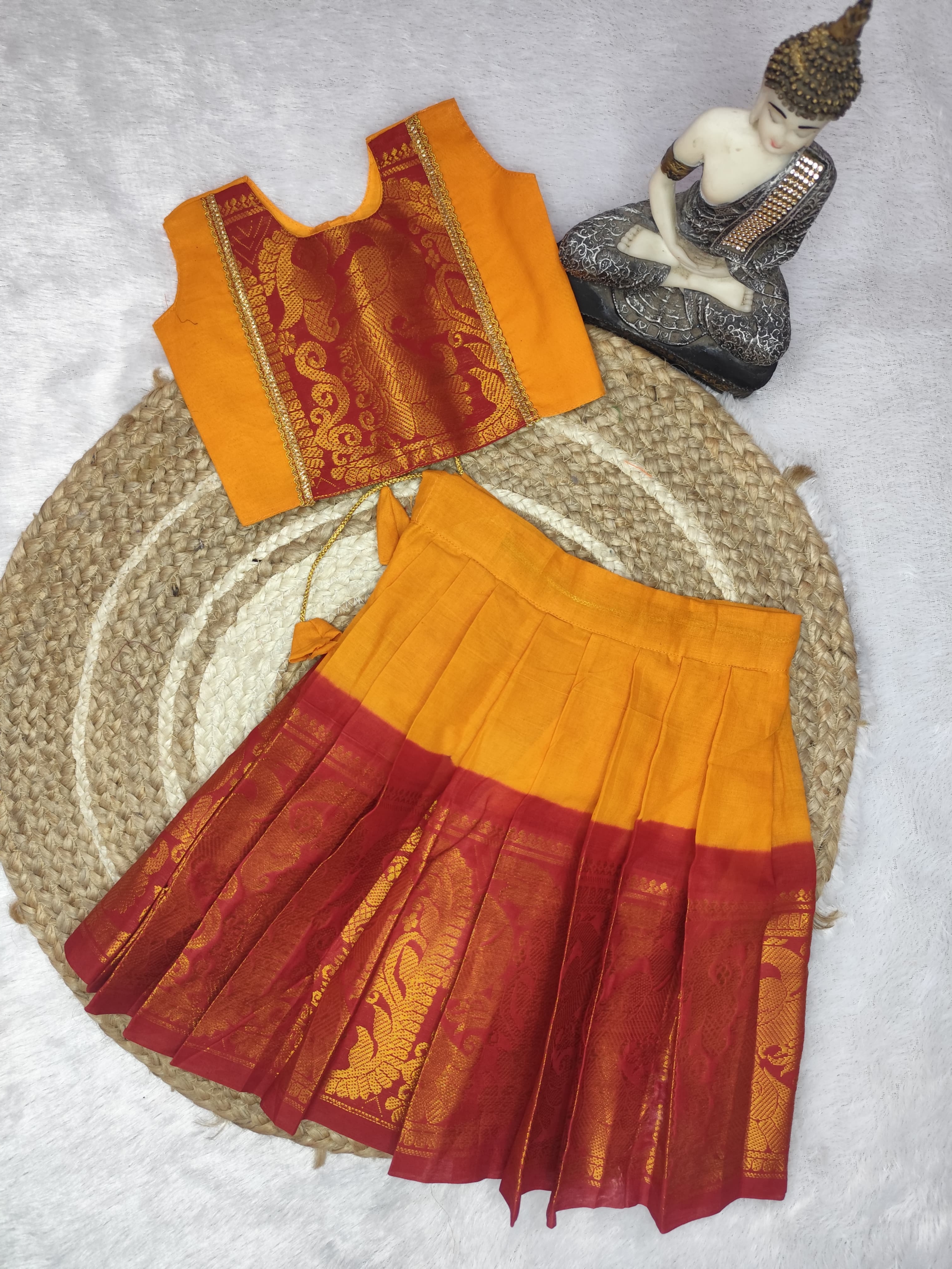 Traditional Silk Girl's Pattu Pavadai Set