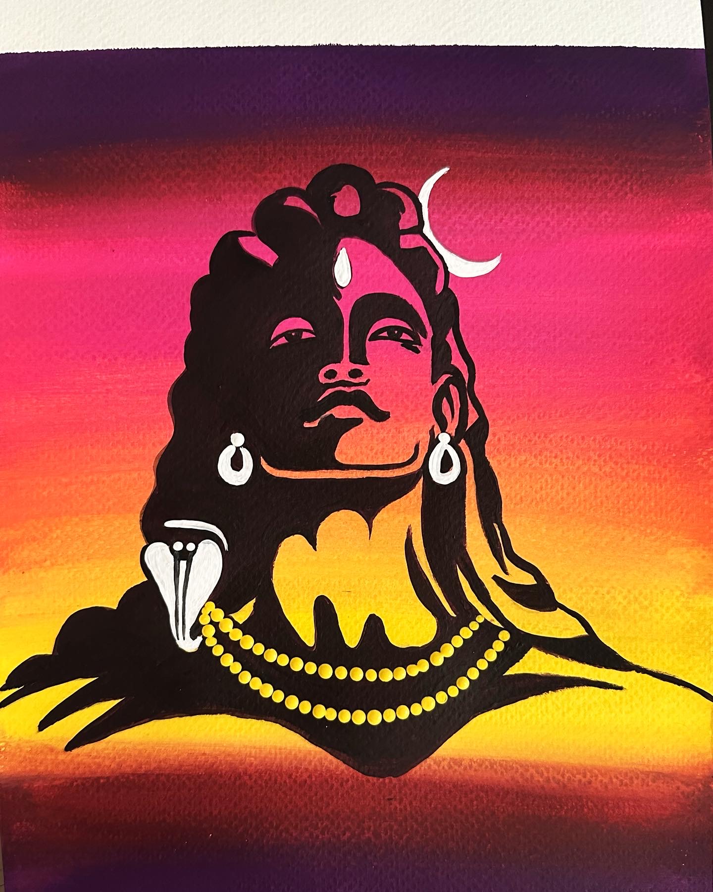 Shiva Abstract Wall Painting