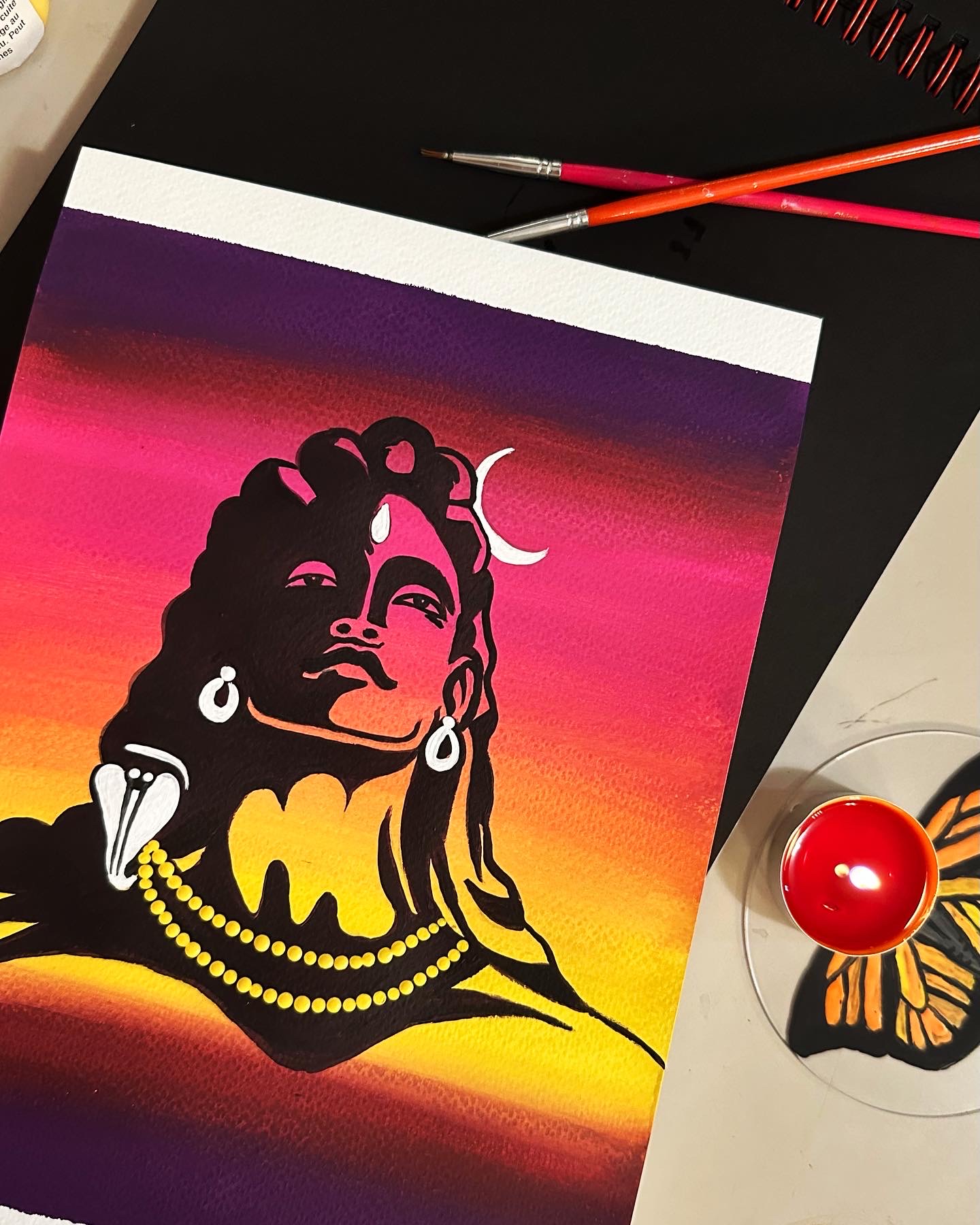 Shiva Abstract Wall Painting