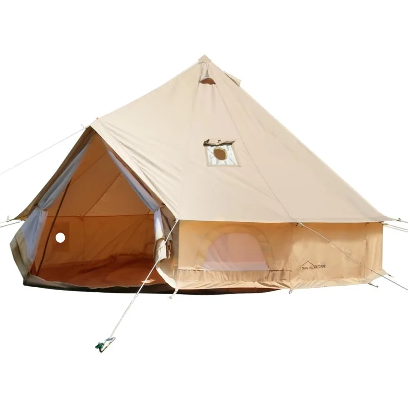 Cotton Canvas Adult Teepee Yurt Glamping Tent Tipi Tent Wedding Indian Pyramid Family Camping Outdoor Tents