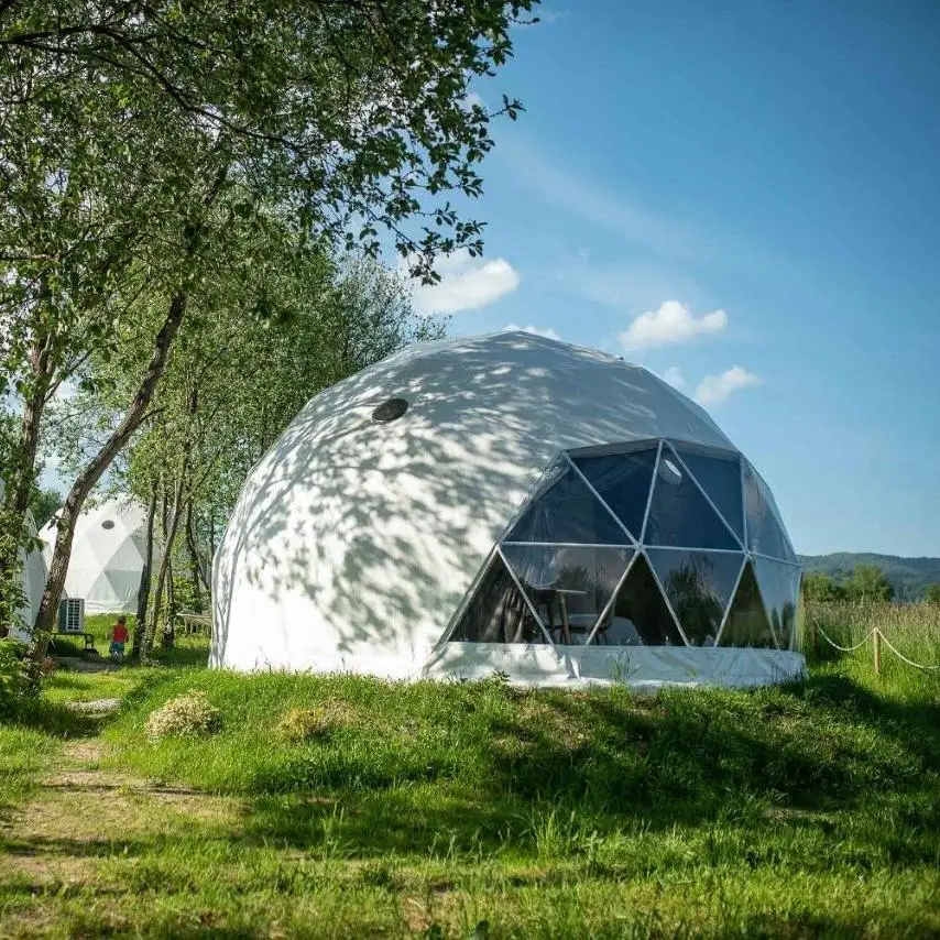 Geodesic Dome Tent Spherical Tent Hotel Resort Outdoor Luxury Glamping Dome Transparent Starry Sky Tent