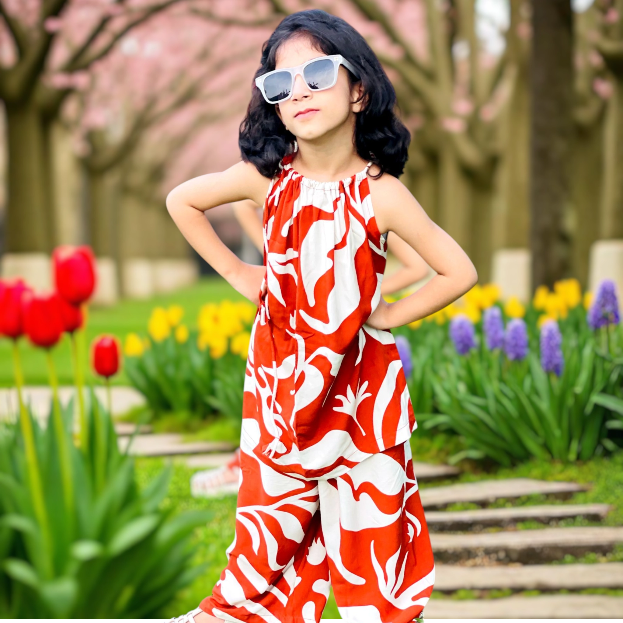 Children’s Red Batik Set