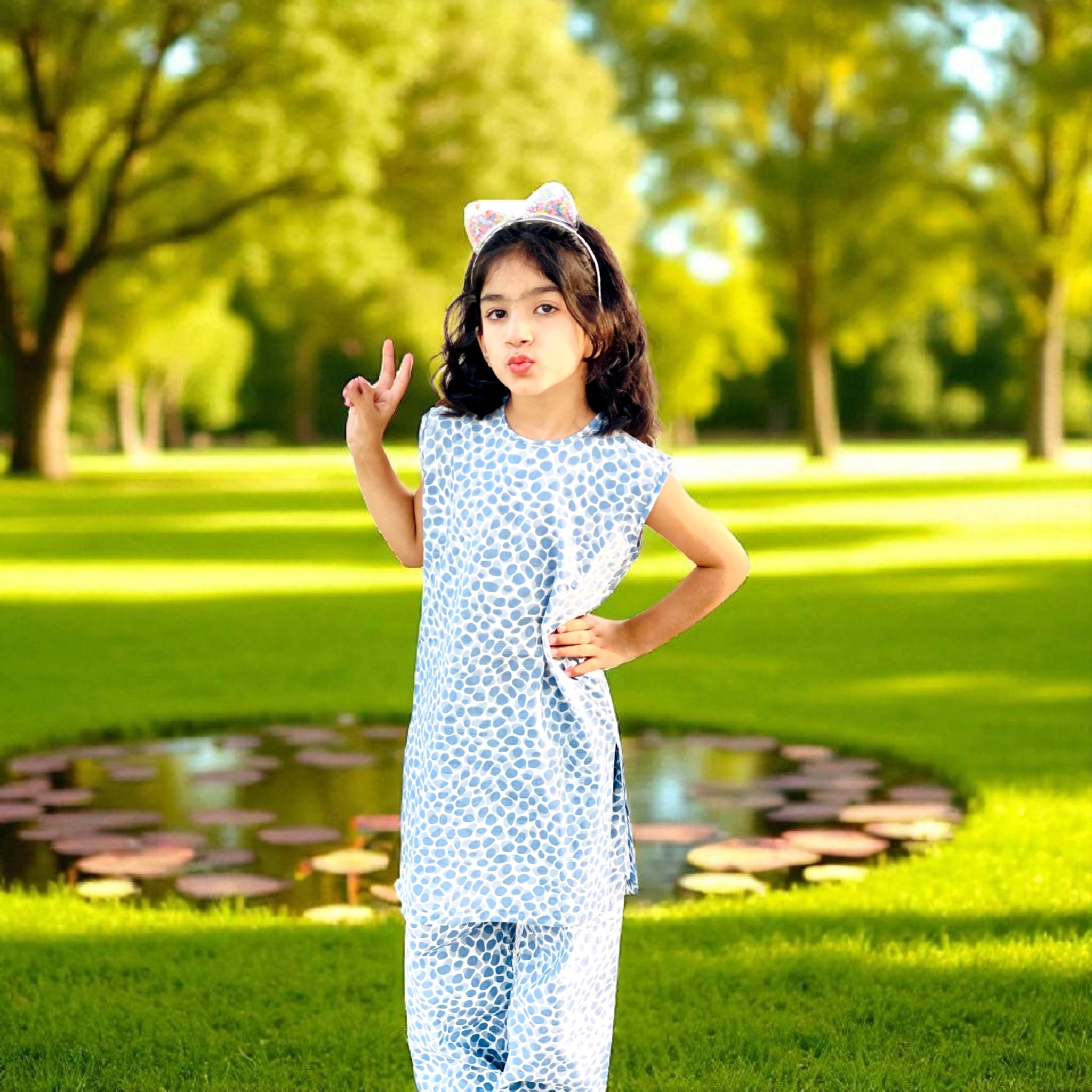 Girls' Printed two piece 