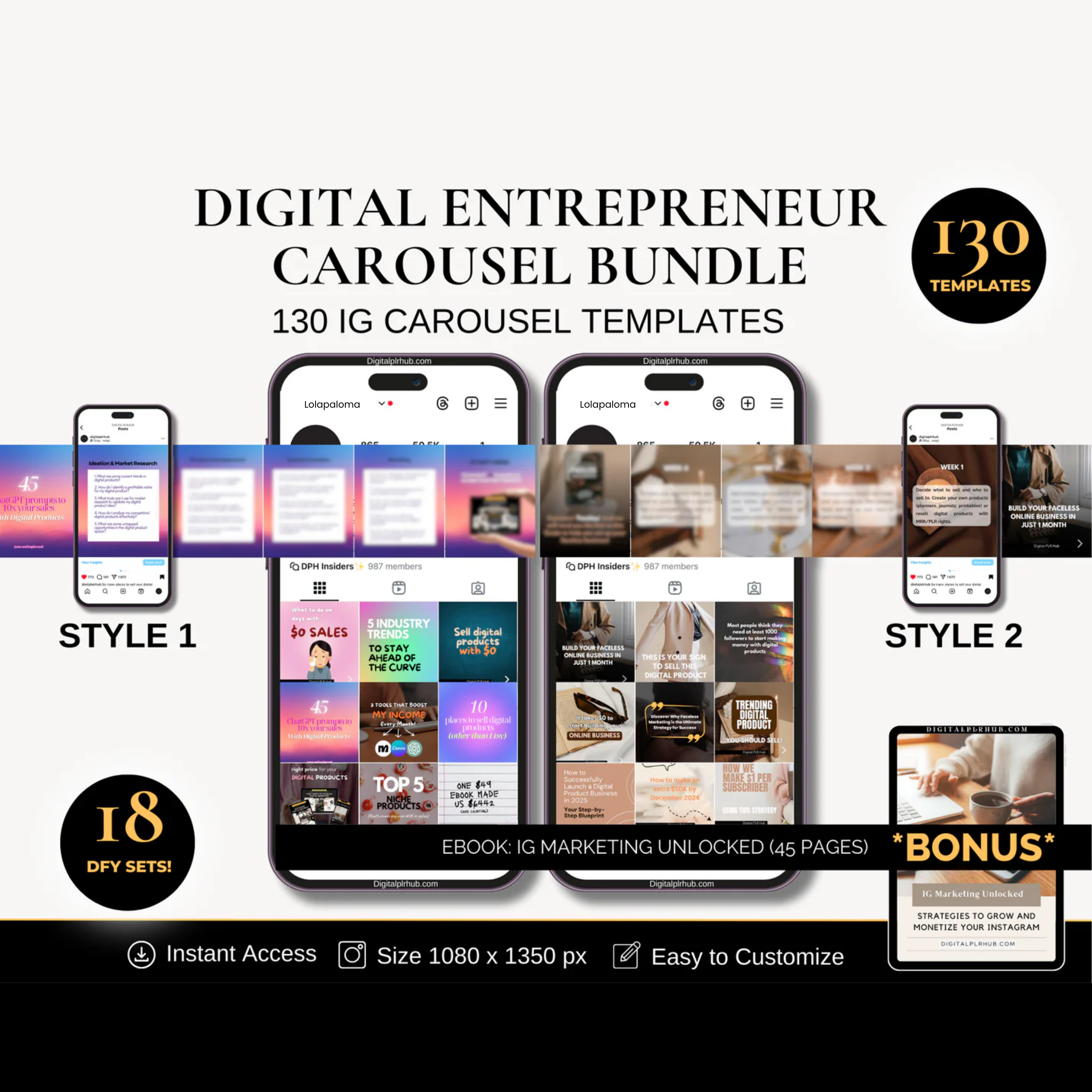 TEMPLATES: Carousel Post Bundle for High-Engagement