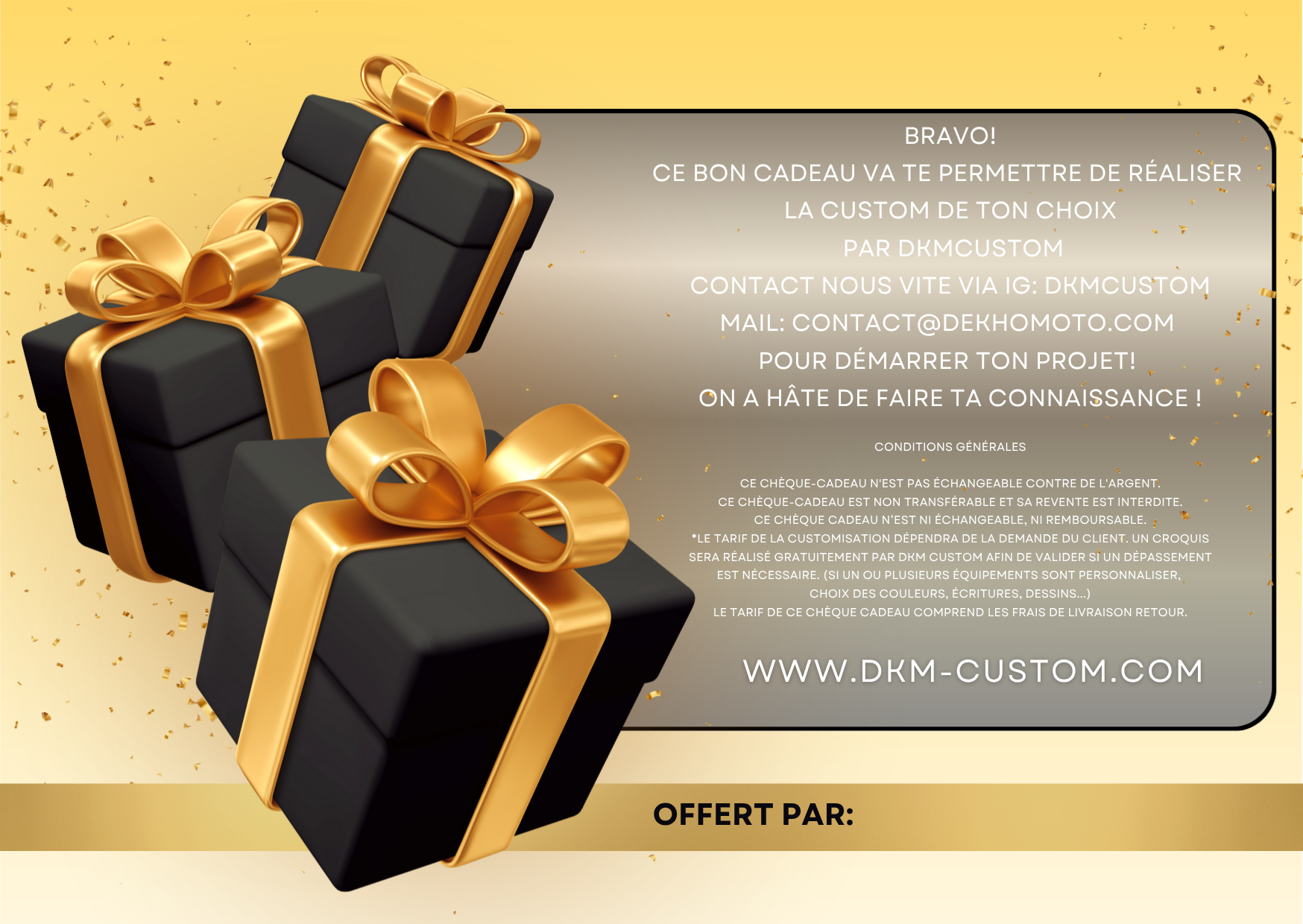 E-CARTE CADEAU DKM FAMILY