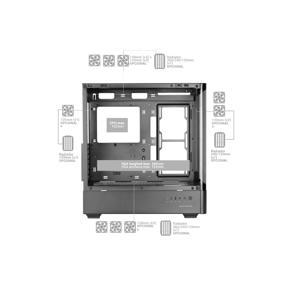 Caixa Gaming MC-LCDPRO