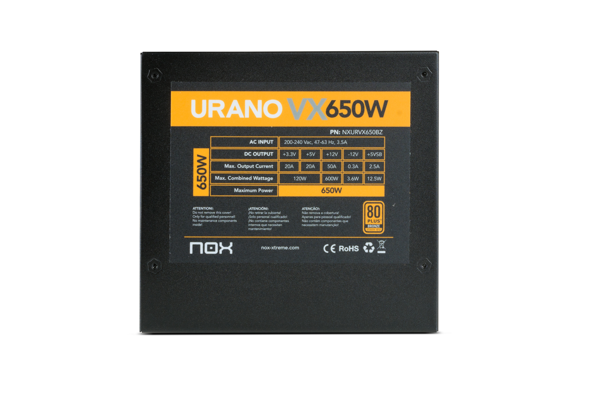 Nox Urano VX 650W 80 Plus Bronze