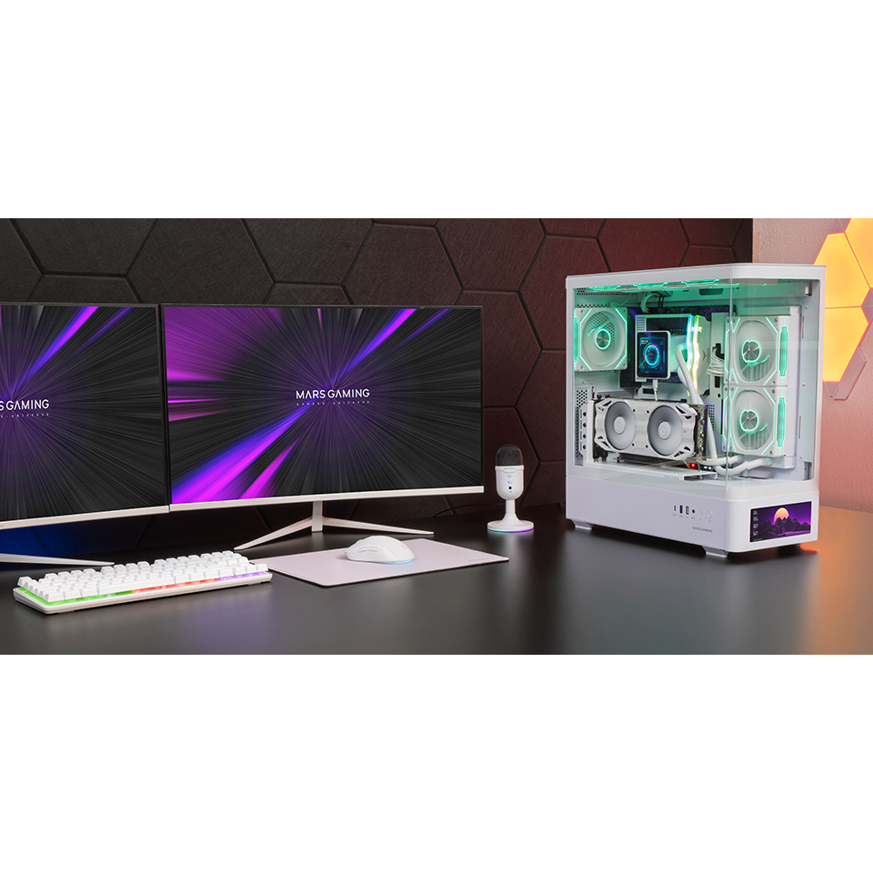 Pack Desktop Gaming Hidra V1 White Ryzen 5 9600X, RTX5060, 32GB RAM + Monitor