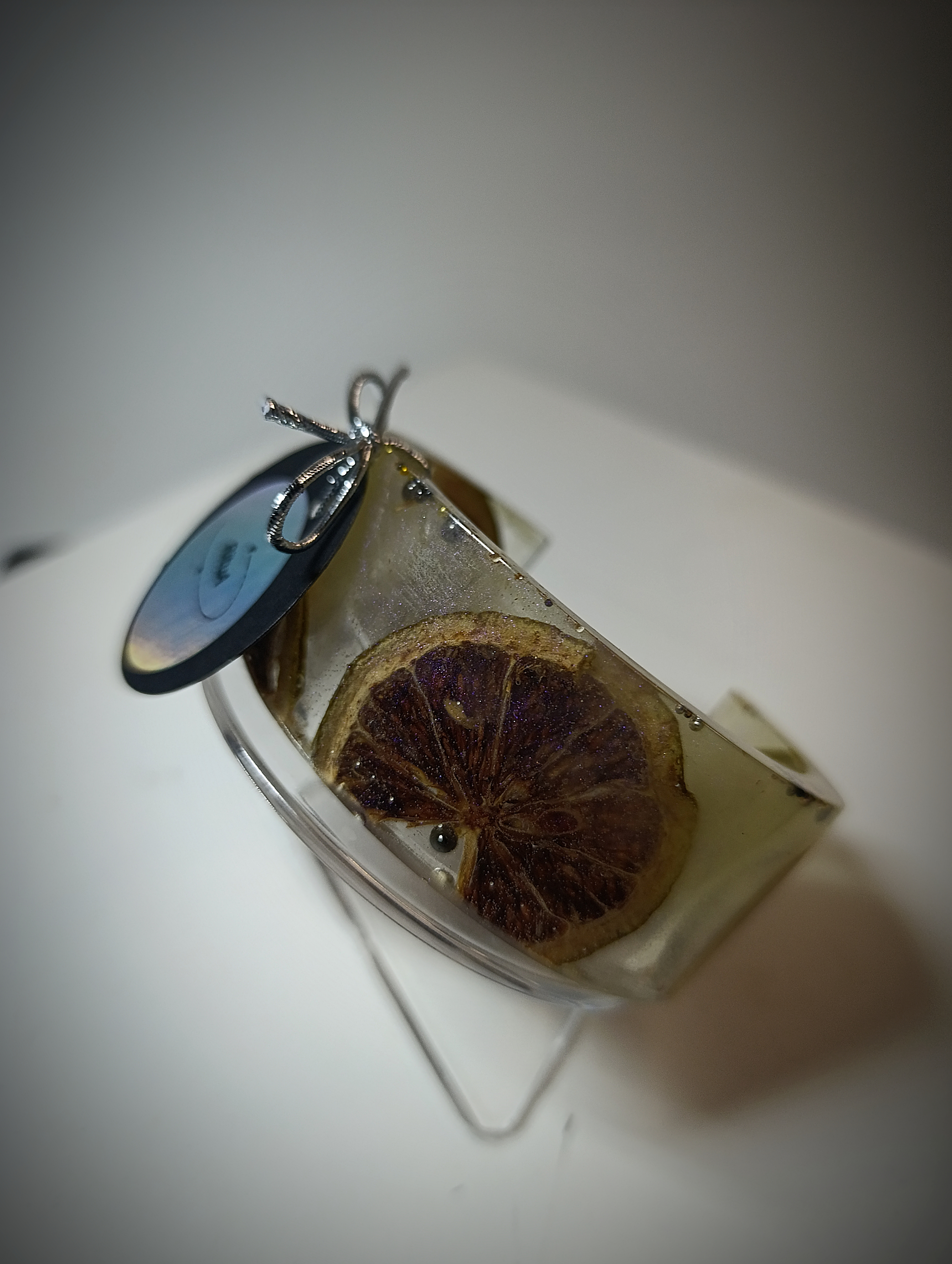 Papuošalų rinkinys su džiovintom citrinom