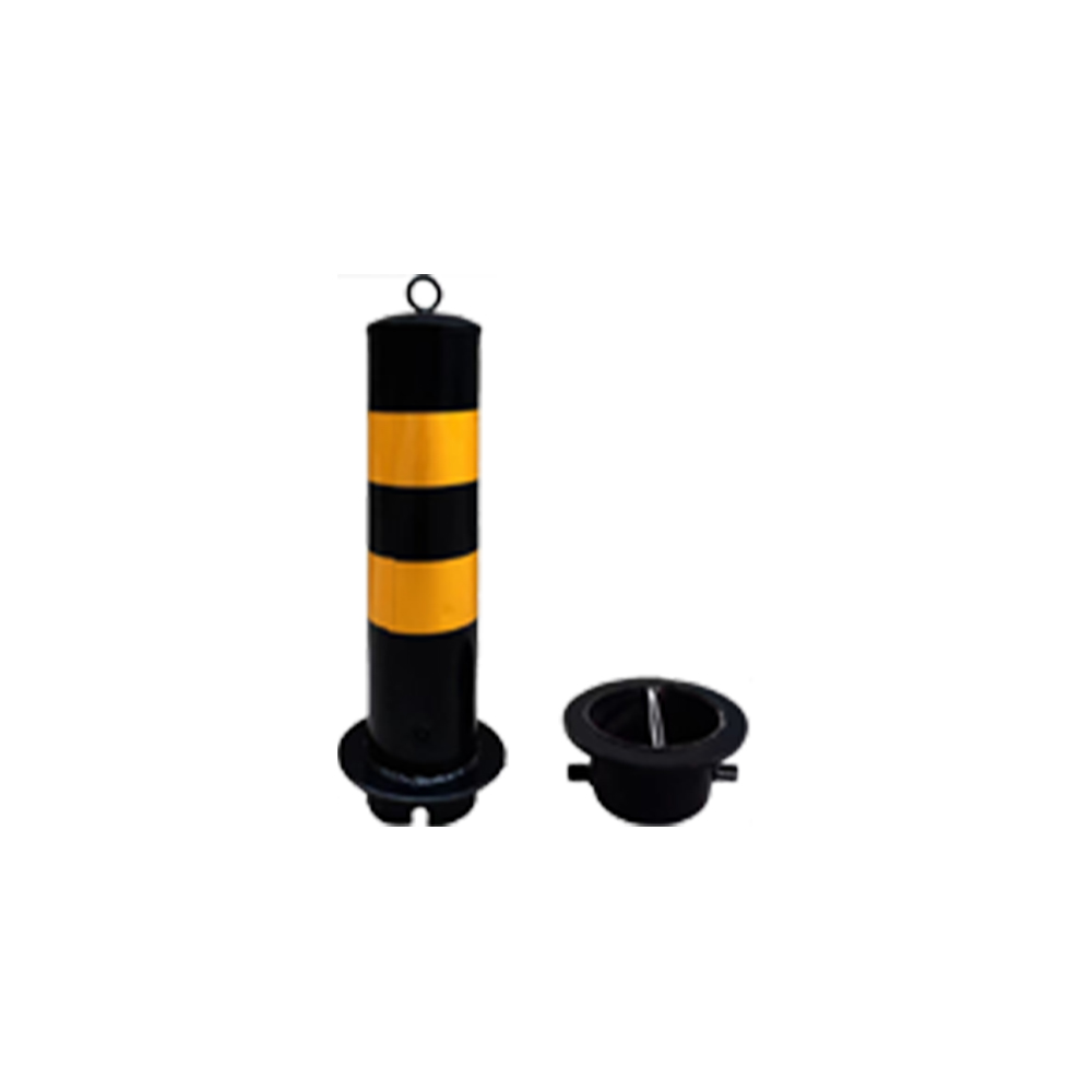 Removable metal warning post