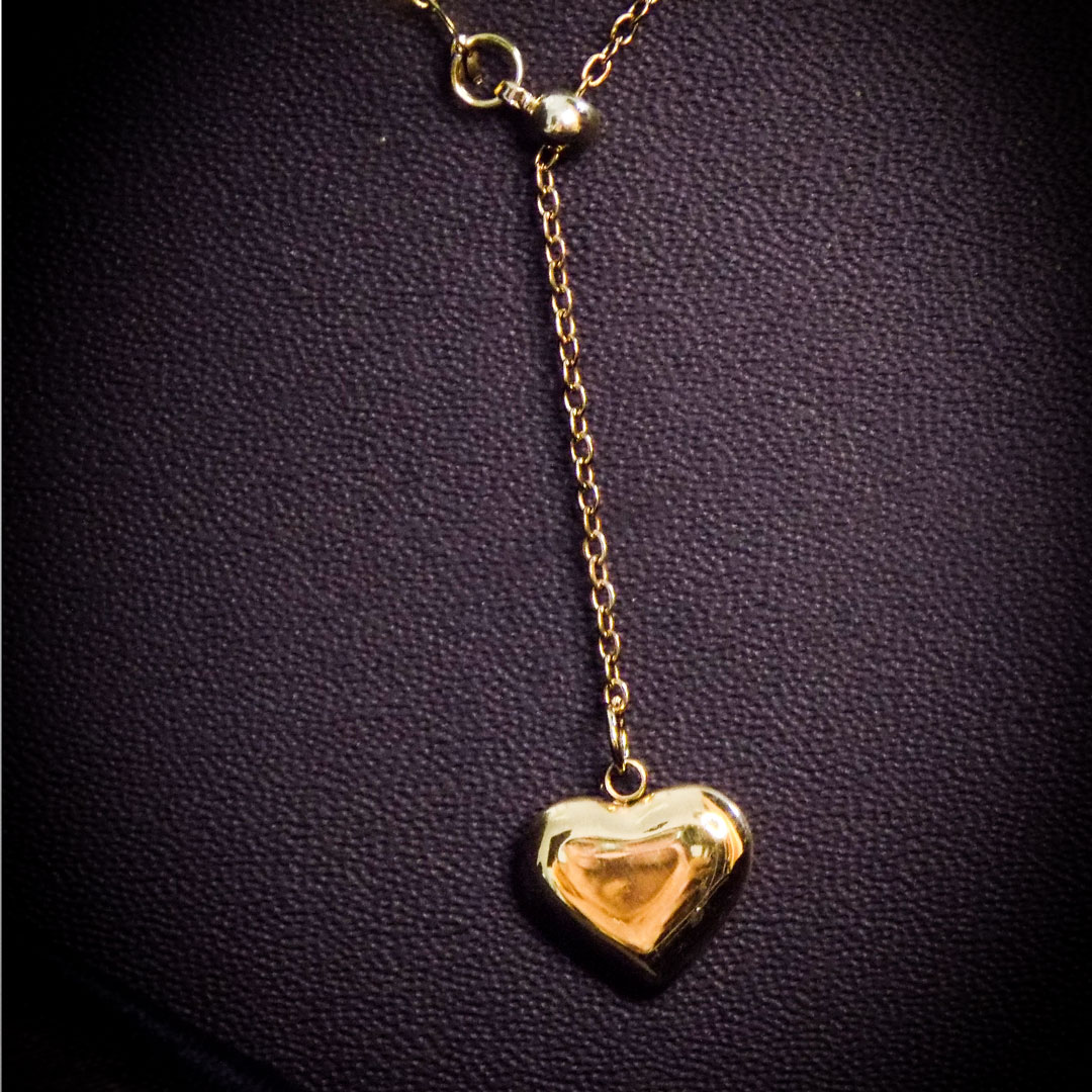 Gold Heart Pendant Necklace