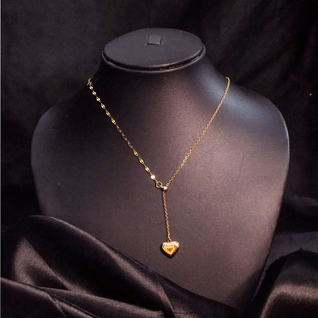 Gold Heart Pendant Necklace