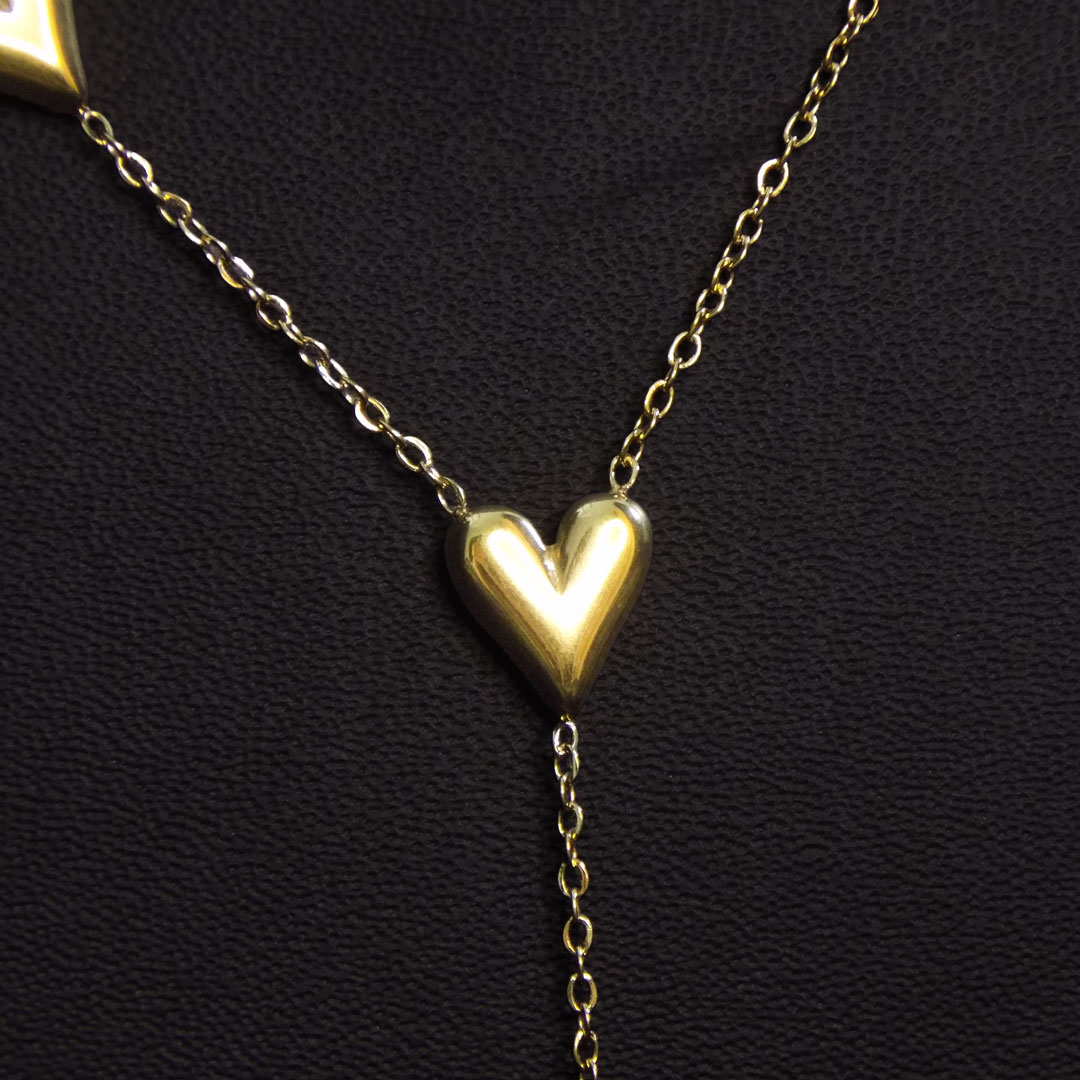 Gold Heart Pendant Necklace