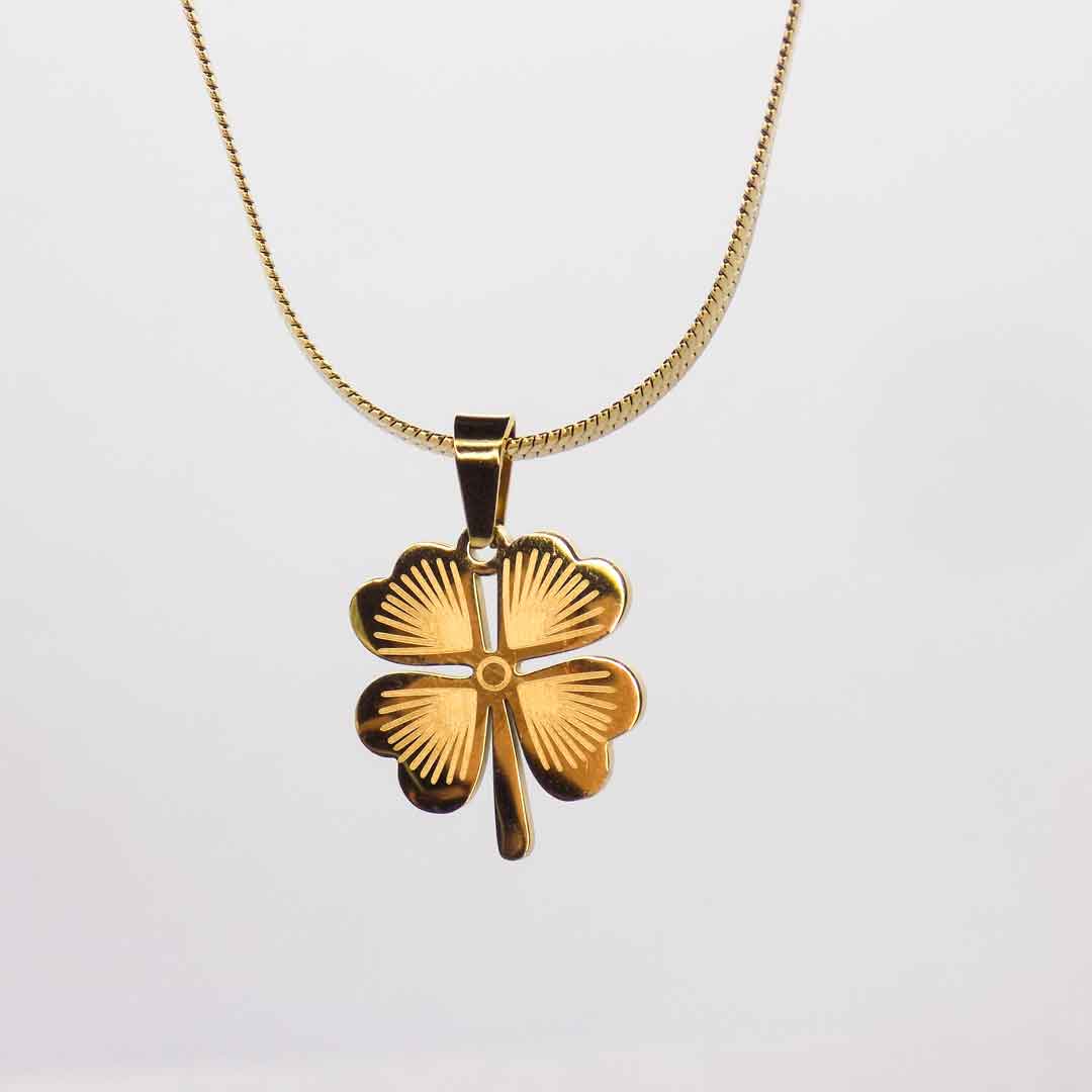 Gold Four-Leaf Clover Necklace
