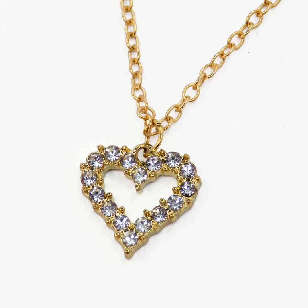 Gold Heart Pendant Necklace
