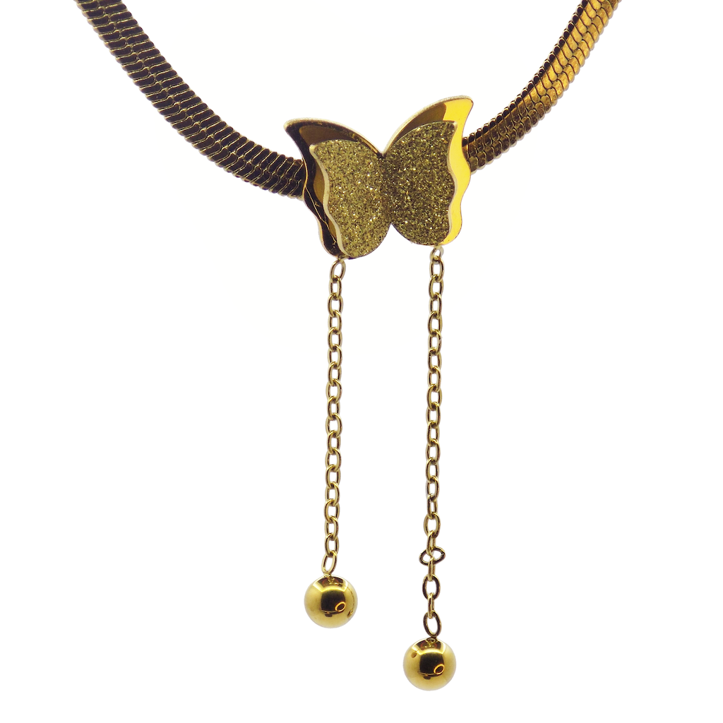 Elegant Gold Butterfly Necklace